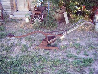Antique John Deere 191 Beam Plow Horsedrawn Fun Yard Art photo