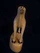 Authentic Alaskan Natve Carved Scrimshawed Figurine Faux Ivory Caribou Vintage Scrimshaws photo 5