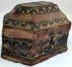 Collectible Vintage Hexagonal Shaped Brass And Wood Jewelry Box Boxes photo 1