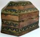Collectible Vintage Hexagonal Shaped Brass And Wood Jewelry Box Boxes photo 4
