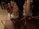 Colonial Japan Made Lamps Set Of 2 Woman & Man Lamps photo 4