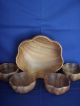Bowl Large Wood Flared Set 5,  Hand Crafted Acaciaware Bowls photo 2