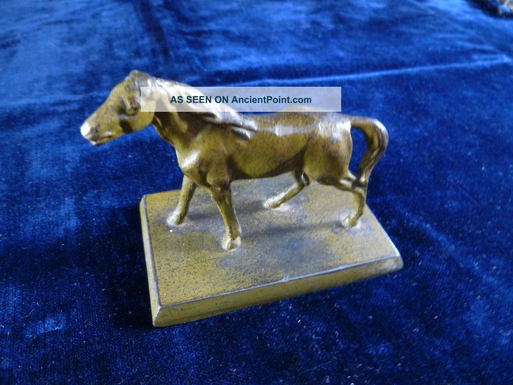 Turn - Of - The - Century Bronze Horse Metalware photo