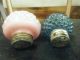 Antique Eapg Consolidated Blue/pink Opaque Milk Glass Salt & Pepper Shakers Salt & Pepper Shakers photo 2