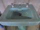Vintage Kohler Pedistal Sink Seafoam Green Sinks photo 3