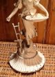 French Jardinier La Semeuse Figural Spelter Lamp - Country French Lamps photo 1