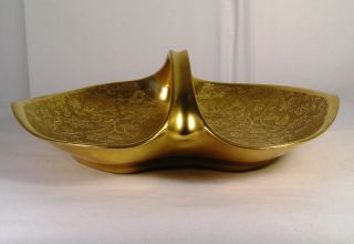 Vintage Gold Porcelain Dish L5 photo