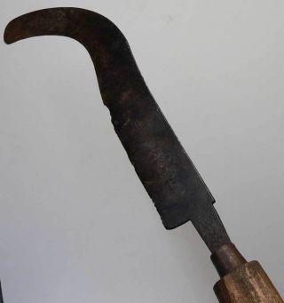 Old Celurit Indonesia Blade Keris Kris Golok Sword Pencak Silat Fight Sickle photo