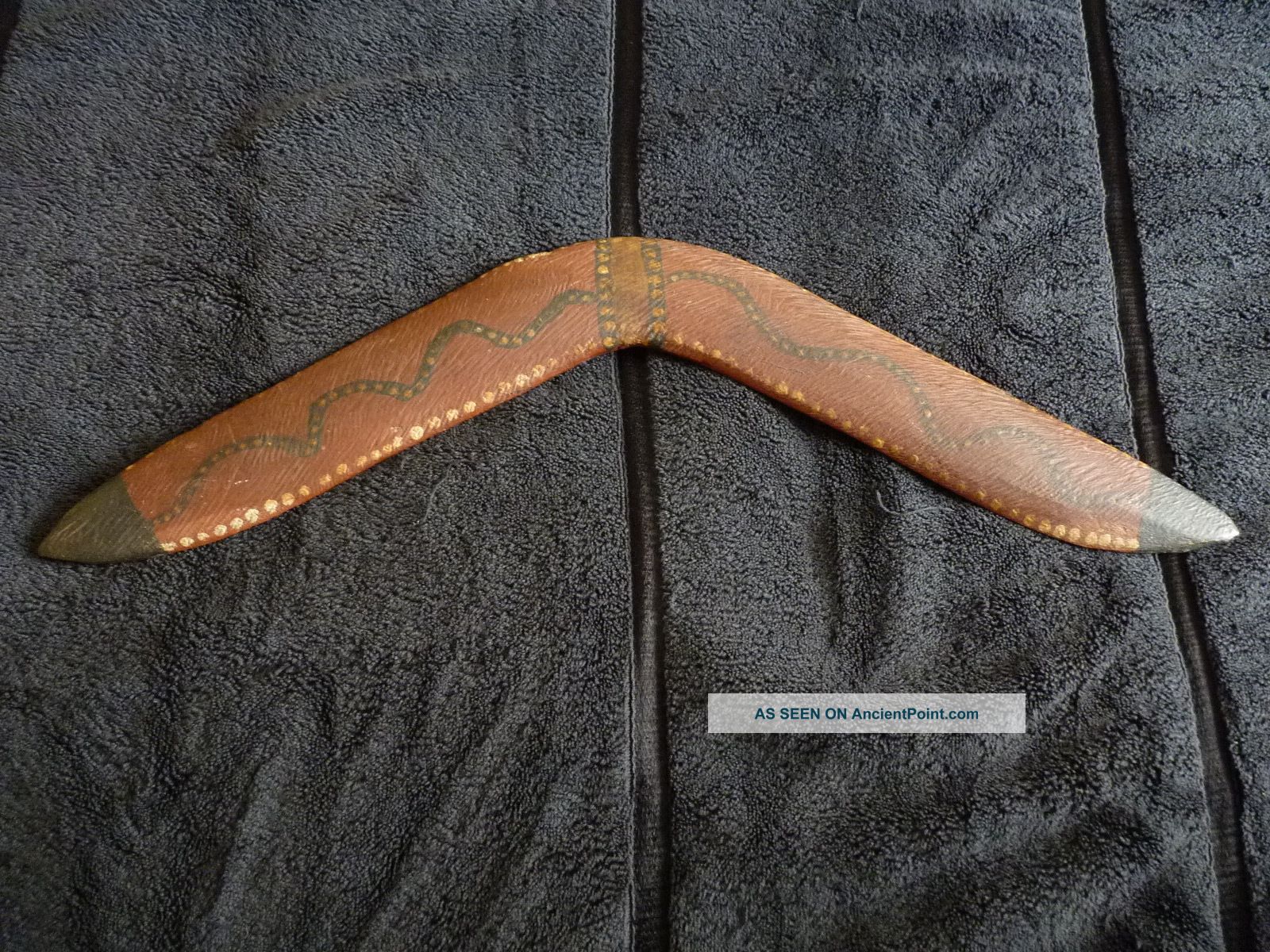 Exquisite Hand Carved Aboriginal Boomerang With Decoration – Ql/16c Pacific Islands & Oceania photo