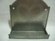 Primitive Tin/metal Punched Tin Barber Comb Brush Holder Box Wall Pocket Primitives photo 1