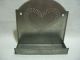 Primitive Tin/metal Punched Tin Barber Comb Brush Holder Box Wall Pocket Primitives photo 3