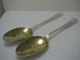 2 Silver Plated Berry Serving Spoons By Gladwin Ltd Sheffield England Ca1920s Sheffield photo 1