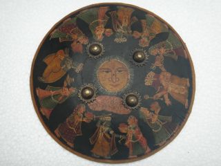 A 19th C Indo Persian Indian Mughal Painted Shield photo