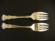 Two Antique 1899 Wallace Irving Old Atlanta Sterling Salad Forks K Mono Nr Wallace photo 3