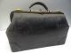 Vintage Old Leather Metal Accent Doctors Travel Bag Suitcase Carrying Case Doctor Bags photo 1