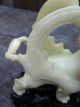 20th Century Chinese Carved White Jade Foo Dog Foo Dogs photo 2