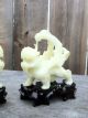 20th Century Chinese Carved White Jade Foo Dog Foo Dogs photo 6