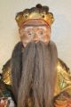 Vintage Chinese Wooden Bearded Old Man Statue Hand Carved Solid Wood Statue Men, Women & Children photo 1