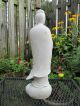 Antique Chinese Blanc De Chine Guanyin Statue Standing Kwan - Yin Dehua Porcelain Kwan-yin photo 2
