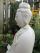 Antique Chinese Blanc De Chine Guanyin Statue Standing Kwan - Yin Dehua Porcelain Kwan-yin photo 8