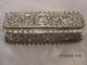 Victorian Sterling Silver Repousse & Ruffled Edge Hinged Snuff Box C1900 Sterling Silver (.925) photo 1