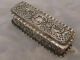Victorian Sterling Silver Repousse & Ruffled Edge Hinged Snuff Box C1900 Sterling Silver (.925) photo 3