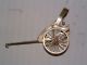 Sterling Silver Rare Hand Made Rickshaw W/rolling Wheels & Collapsible Roof Miniatures photo 7