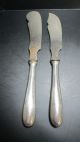 Antique Classic 835 German Solid Silver Cheese & Butter Knifes Server Flatware Germany photo 2