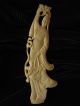 Antique Chinese Bone Statue Guanyin Kwanyin Kwan Yin With Flowers And Basket Other photo 1