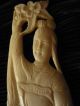 Antique Chinese Bone Statue Guanyin Kwanyin Kwan Yin With Flowers And Basket Other photo 4