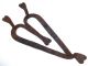 Primitive Antique 1700s Wrought Iron Hand Forged Heart Shape Hearth Trivet Trivets photo 4