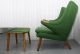 Hans Wegner Style Papa Bear Chair & Ottoman Mid - Century Danish Modern Eames Era Mid-Century Modernism photo 6