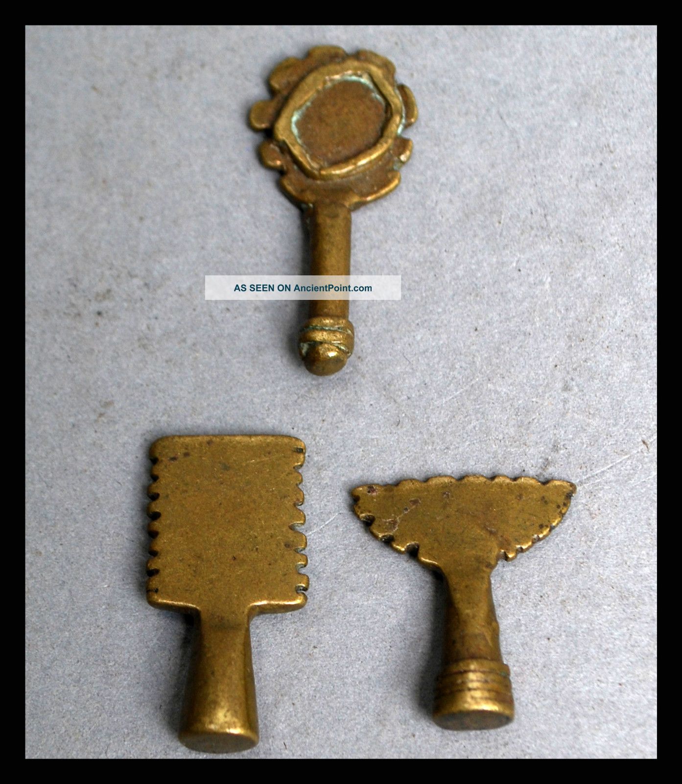 A Fine Group Of Accoutrements,  19 - 18thc Akan Gold Weight Other photo