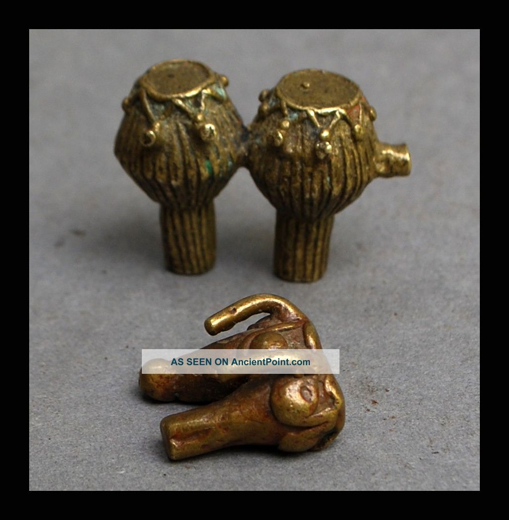 2 Pairs Of Drums,  18 - 19thc Akan Gold Weights Other photo