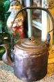 Primitive Antique Early Copper Tea Kettle Old Country Piece Primitives photo 11