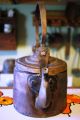 Primitive Antique Early Copper Tea Kettle Old Country Piece Primitives photo 2