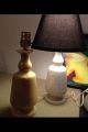Mid Century Modern Speckled Ceramic Table Lamps Yellow White Mid-Century Modernism photo 5