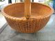 Exceptional Late 19th C.  Swing Handle Nantucket Basket Att Wm.  Appleton,  Aafa Primitives photo 4