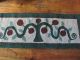 Folky Folk Art Primitive Apple Tree Handmade Wool Hooked Rug 40 