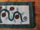 Folky Folk Art Primitive Apple Tree Handmade Wool Hooked Rug 40 