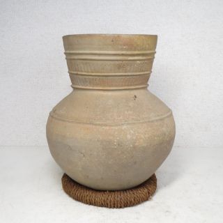 H837: Real Old Japanese Earthen Vessel Sueki.  The Vase More Than 1500 Years Ago photo
