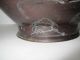 Antique Japanese Bronze Pot With Birds And Branches Relief 8.  75 