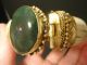Antique Cabochon Bangle Cuff Bracelet - Made In India W/ Label,  Nr India photo 5