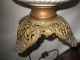 Antique Hand Painted Gone With The Wind Lamp Green 18 