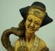 Pair Of Vintage Oriental Decorative Statues Men, Women & Children photo 1