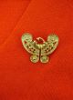Across The Puddle Pre - Columbian 24k Gp Tairona Carved Butterfly Brooch Latin American photo 3