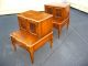 Pair Of 2 Vintage French Provincial Wood Nightstands - White Furniture Co. Post-1950 photo 2