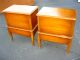 Pair Of 2 Vintage French Provincial Wood Nightstands - White Furniture Co. Post-1950 photo 3