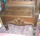 Antique Hall Bench Chair Jacobean Ebonized Wood Chair Goth 1800-1899 photo 1