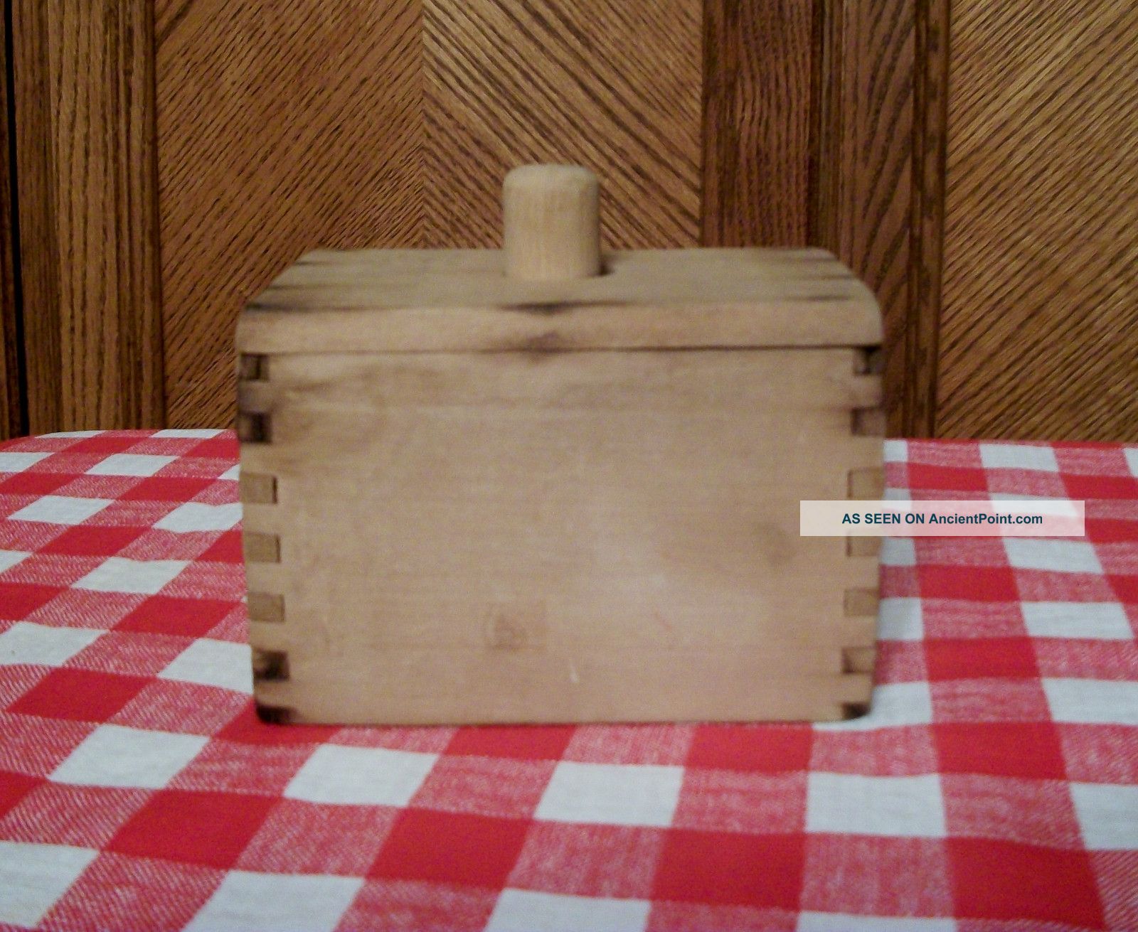 Antique Primitive Wooden Butter Press Mold Grandma ' S Early 1900 ' S Primitives photo